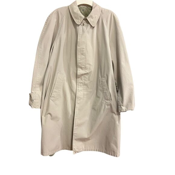 Vintage Trench Coat Men's Towncraft Plus Gentry Khaki Tan 1970s - Picture 2 of 16